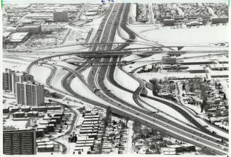 What's in a name? Allen Road (running horizontally above, crossing Highway 401, was once the Allen Expressway, and before that it was the Spadina Expressway