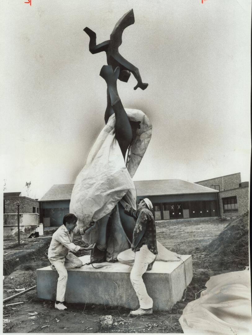 Controversial statue 'clothed'