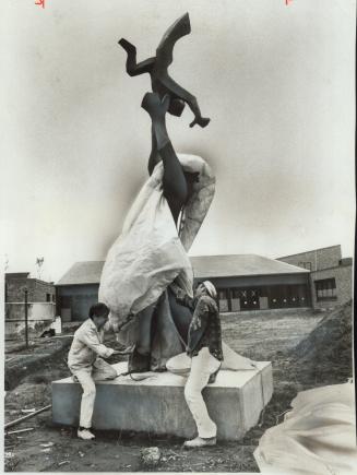 Controversial statue 'clothed'