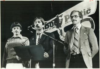 High visibility, typified by trio in Body Politic trial (top), hasn't altered basic attitudes to homosexuals, say (front left in montage), Stephen Neiger, George Hislop [Incomplete]