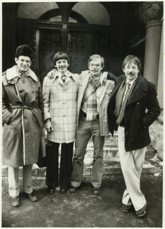 Pink Triangle defendants, (from left): Ken Popert, Edward Jackson, Gerald Hannon