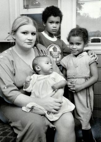 Squeezed out: Beve Saunders and her children were evicted from their apartment because it was converted into a nurses' residence