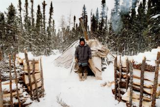 Environmental cause: Quebec Crees, like this trapper near the site of the Great Whale hydro project, have won the support of many American environmentalists