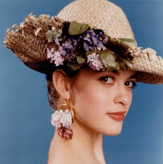 Below, woven straw hat with flowers, $110 at Pleasant Pheasant