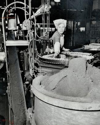 Maximum employment for Canadians is one of the goals of economic nationalists, argues the writer of the accompanying letter. Shown above: Worker in the Toronto battery plant of Union Carbide