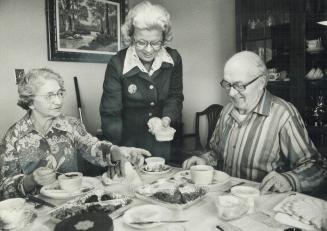 Meals on Wheels service enables Louise and Henry Cavill, both 68, to continue living in their own home in Don Mills, Mrs. Donald Greene, the volunteer(...)