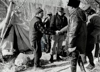 Lawrence visits prospector's camp, Mining minister found rush a smooth one