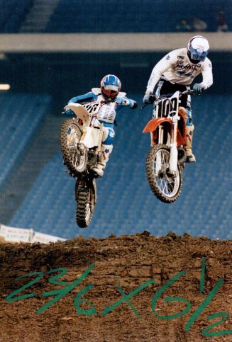 Wheelie Big Show, A couple of riders got a chance yesterday to try out the SkyDome's new track for tonight's Molson Supercross extravaganza. The show gets under way at 7:30