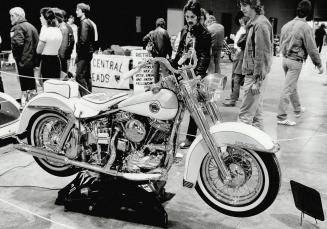 A sparkling chrome Harley Davidson is just one of the many exhibits at this year's International World of Motorcycle Show