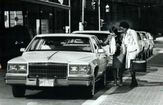 Kay's Cadillacs at O'Keefe, The Mary Kay cosmetics convention at the O'Keefe Centre drew some attention when six pink Cadillacs, all supplied by the company, were parked in a line outside