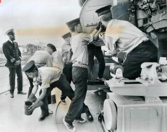 A call to battle stations to fire four turret guns was part of the activities yesterday for 49 Royal Canadian Sea Cadets who graduated after a six-wee(...)