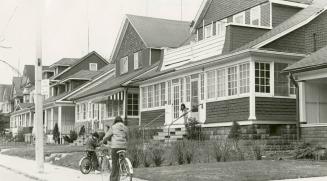 Houses, Leuty Avenue, east side, between Alfresco Lawn and Violet Avenue, Toronto, Ontario
