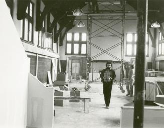 Beaches Branch, Toronto Public Library, upper level during renovation, 1979-80