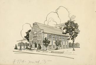 Drawing shows Wychwood Library Branch.