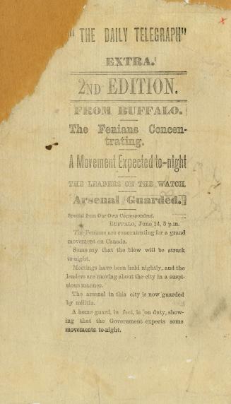 ''The Daily Telegraph'' Extra. 2nd Edition. From Buffalo