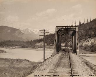 Kicking Horse River, B. C. Near Field 11013 [railway bridge]