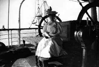 Jean Conan Doyle aboard ship