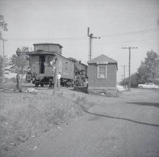 CNR train at Oriole Station, south side of York Mills Road east of Leslie Street