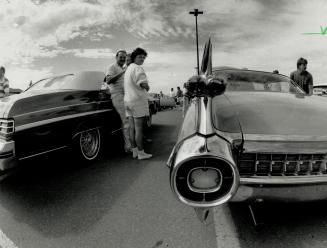 Legendary GM designer Harley Earl can be credited (or blamed) for 1959 Cadillac tailfins (below)