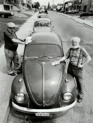 An endangered species is how Jim Pole-Langdon, left, and Reg Sayers regard the Volkswagen Beetle
