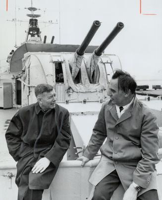 A Man ought to be able to look upon the face of his enemy, said Heinz Birke (right), so he paid a visit to HMCS Haida
