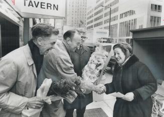 Eighteen years ago Mrs. Anne Grossman, above, took over the newsstand on Bay St., just south of the stock exchange and became the first woman news ven(...)