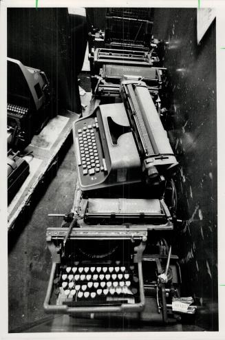 Obsolete: Ancient manual typewriters huddle in pile as Star's newsroom is renovated around them