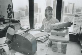Helen Farrar, mail supervisor for Alcan Canada Products, has a window office in the firm's space in the Royal Tower