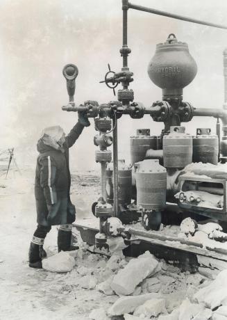Canada's relatively plentiful energy supplies-above is a well on Langley Island in the Mackenzie Delta area-are generally expected to give Canada an e(...)