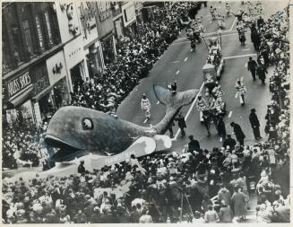 Pinnochio float makes a whale of a hit as it travels downtown streets