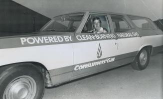 Test-driving one of the six Consumers' Gas Co