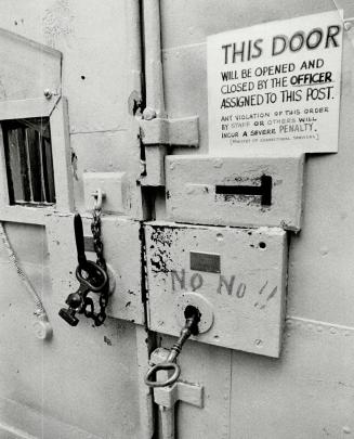 Inside this door, over 70 men were hanged