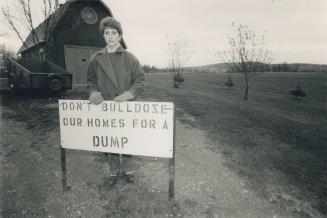 Worried resident: Carol DeGeer, who lives on the proposed dump site north of Metro zoo, stands near the home she may lose if Metro Toronto approves location