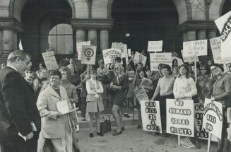 Members of the Voice of Women, Women's Liberation Movement, new Feminists and Young Socialists demonstrated at Queen's Park in April, asking support f(...)