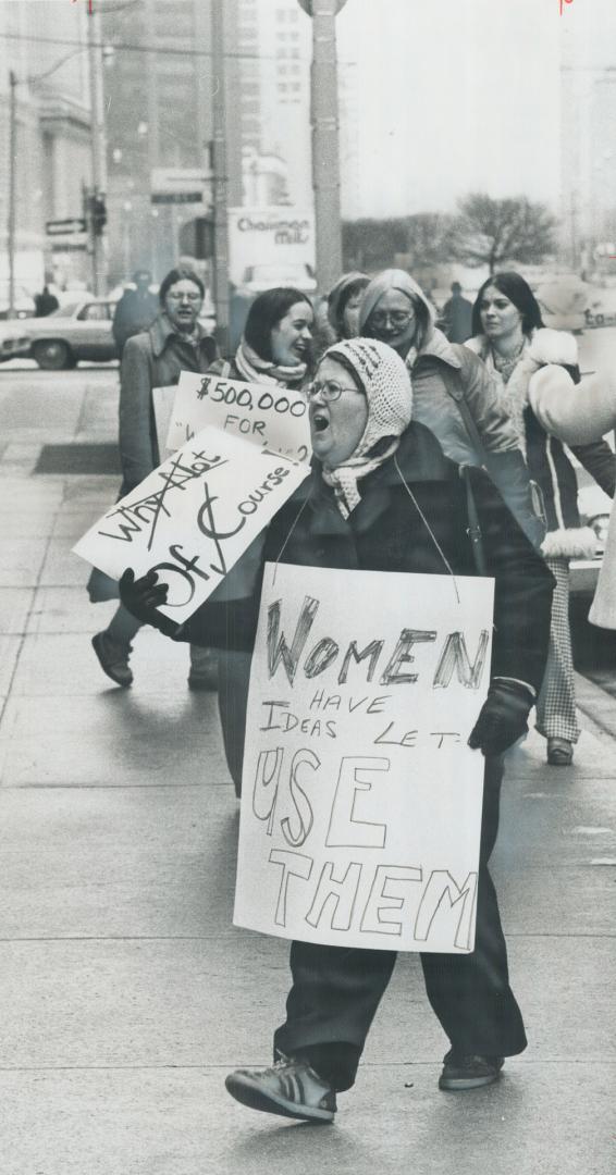 Picketing an advertising agency on University Ave