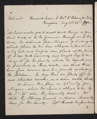 Extracts of letters from William and Hannah Jarvis to Rev