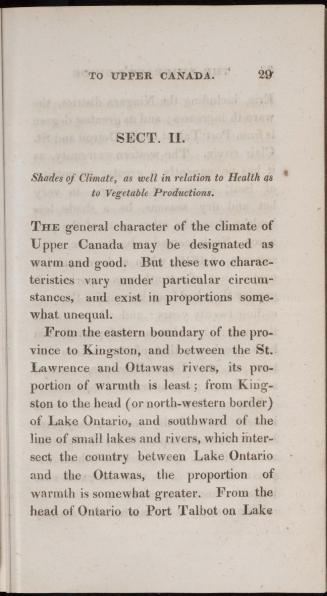 The emigrant's guide to Upper Canada, or, sketches of the present state of that province, collected from a residence therein during the years 1817, 1818, 1819, interspersed with reflections.