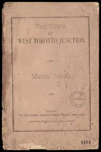 The town of West Toronto Junction, March 1890