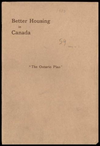 Better housing in Canada : ''the Ontario Plan''