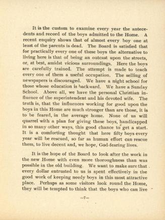 Working Boys' Home annual report 1900