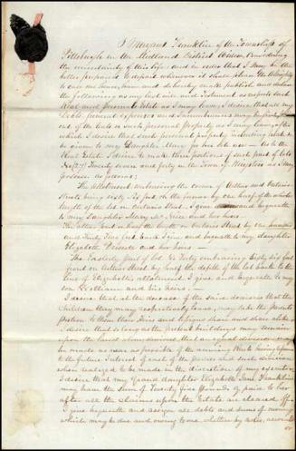 Last will and testament of Margaret Franklin