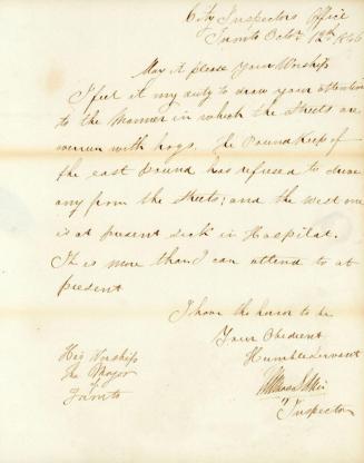 Inspectorés report, 12 Oct. 1846