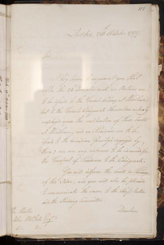 Letter from Peter Russell to John McGill, 28 Oct