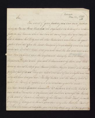 Letter to George Arthur, 27 Mar