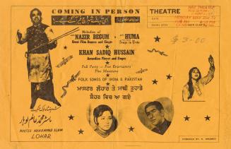 Poster shows photographs of the musicians and includes language in both English and Punjabi.