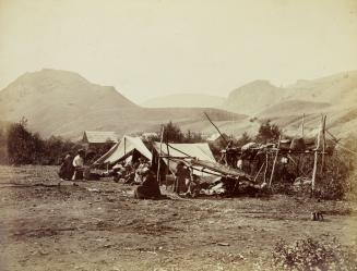 Indian Camp and Mountain Scenery at Bonaparte, B
