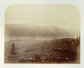 Selkirk Mountains as seen from the top of Mountain, near the confluence of Blue and North Thompson Rivers, B