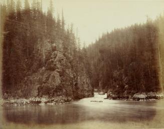 View at the Lower end of the Upper Gate of Murchison's Rapids, in the North Thompson River, B