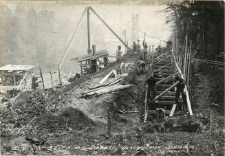 Bloor Street Viaduct under construction, showing west approach, Sep