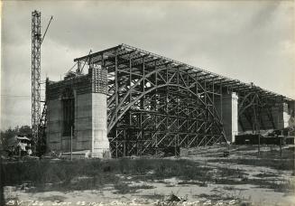 Bloor Street Viaduct under construction, Arch from B to C, Sep